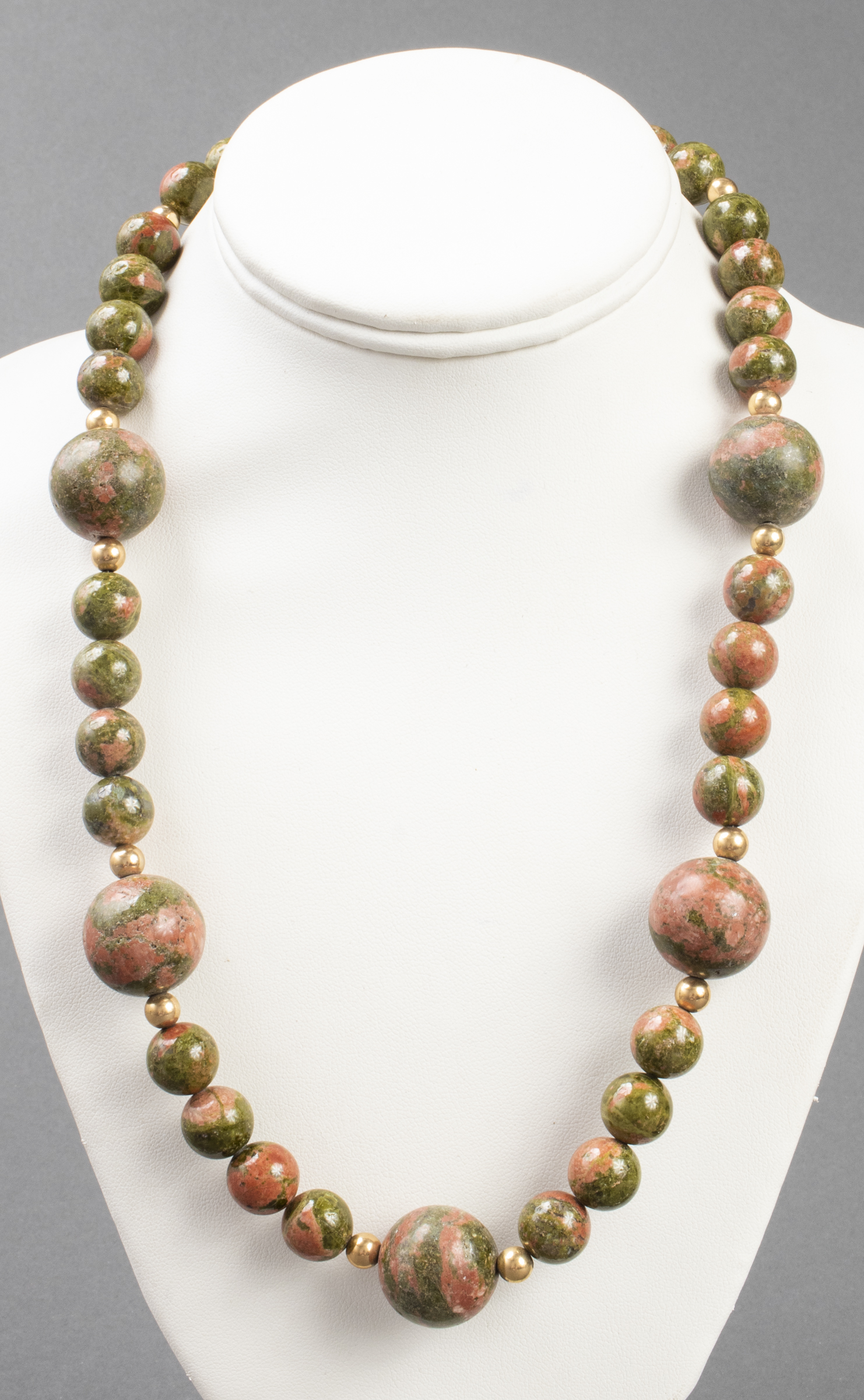 EPIODITE & GOLD-FILL BEADED NECKLACE