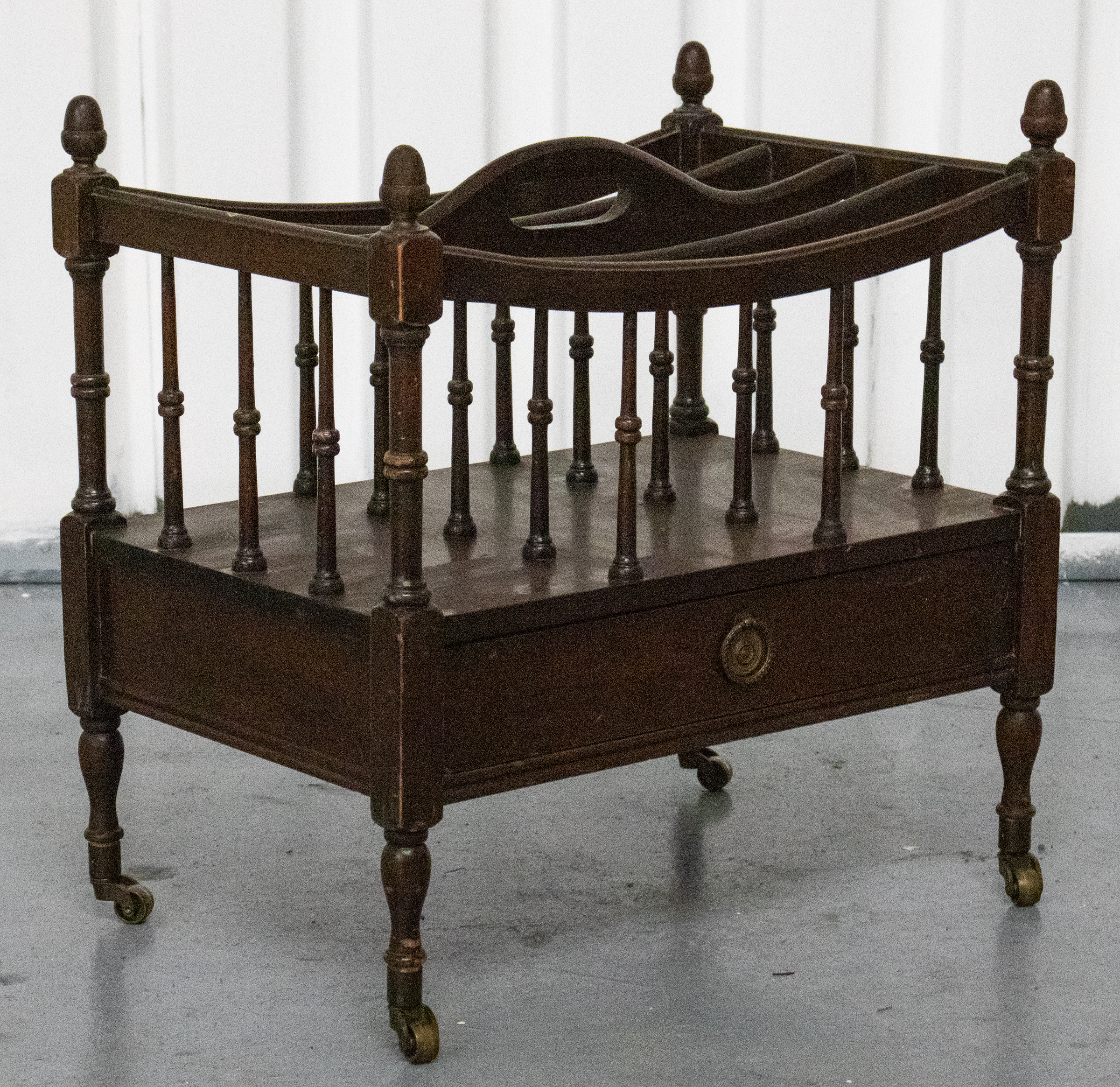 REGENCY STYLE MAHOGANY CANTERBURY