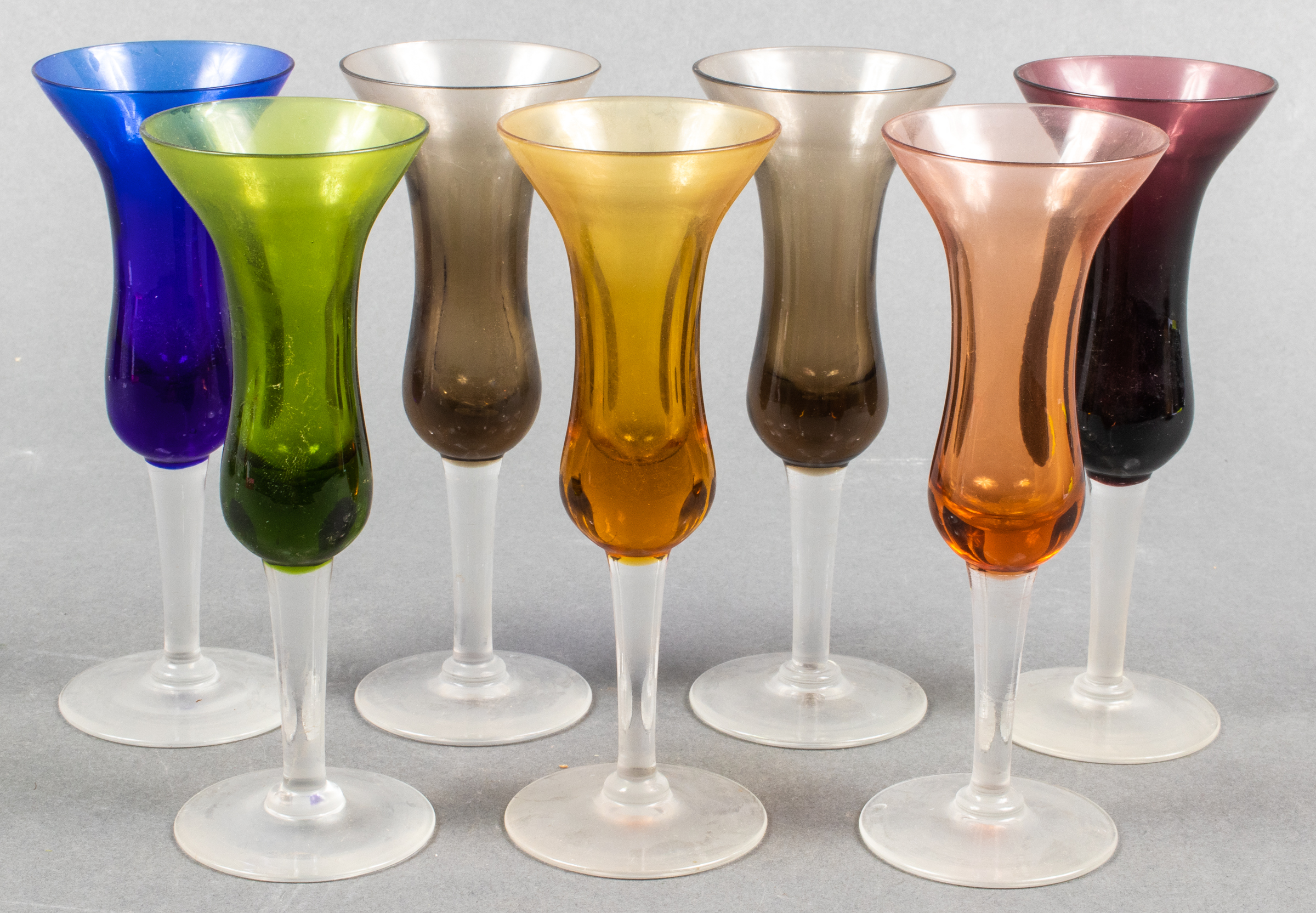 MULTICOLOR GLASS APERITIF STEMWARE  3c3f31