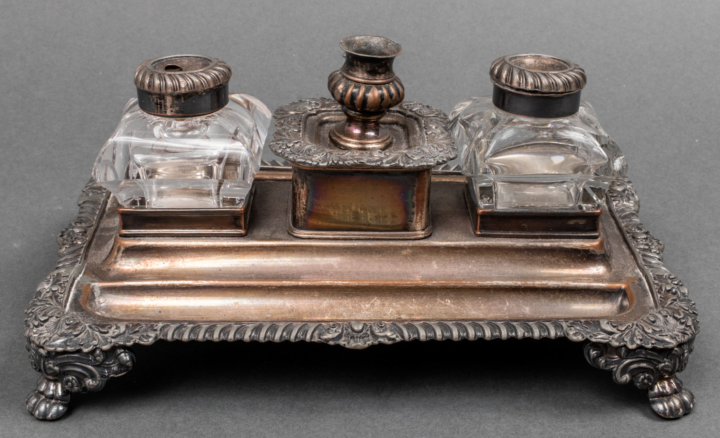 ROCOCO REVIVAL MIXED METAL INKWELL