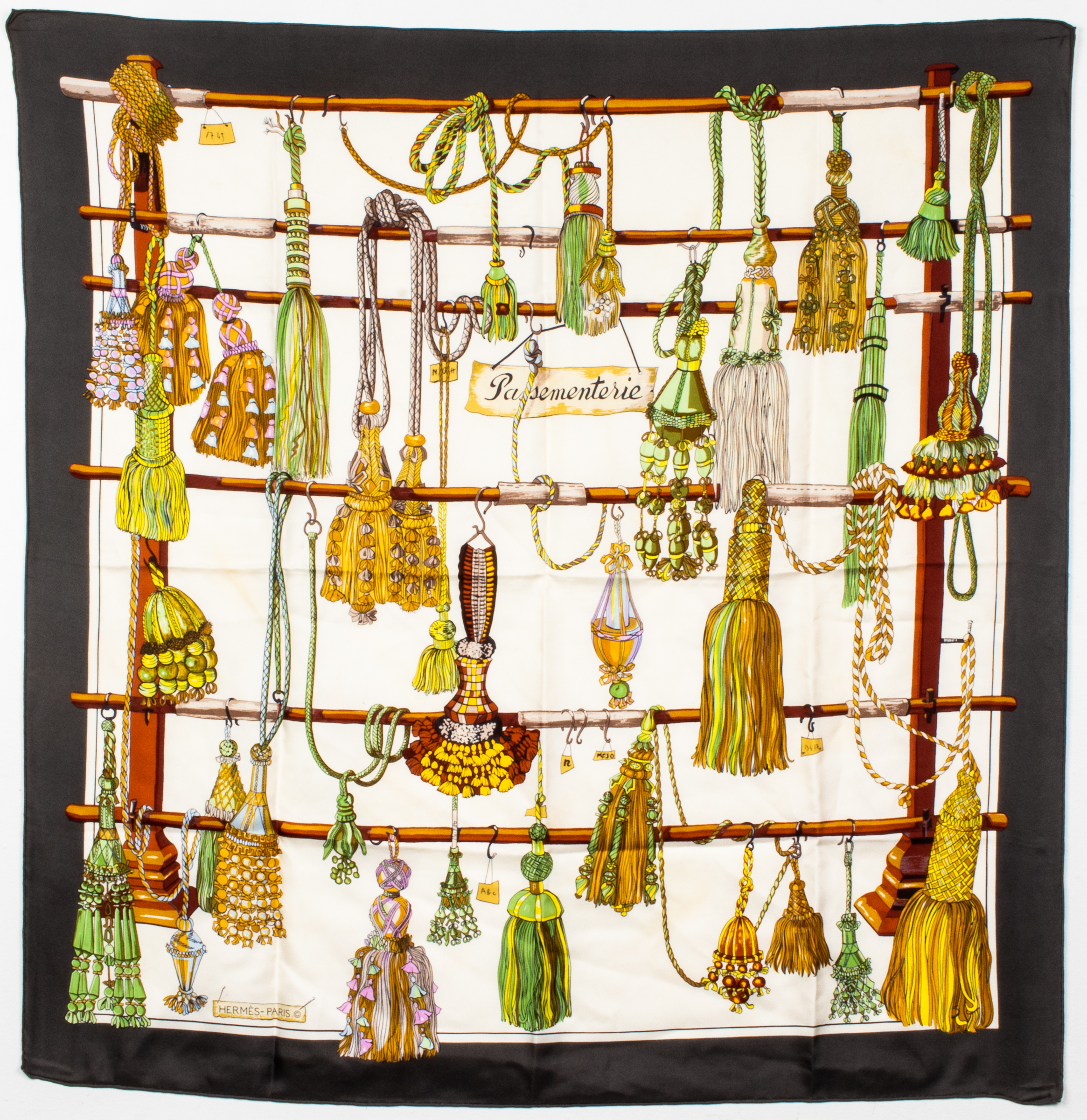 HERMES "PASSEMENTERIE" SILK SCARF