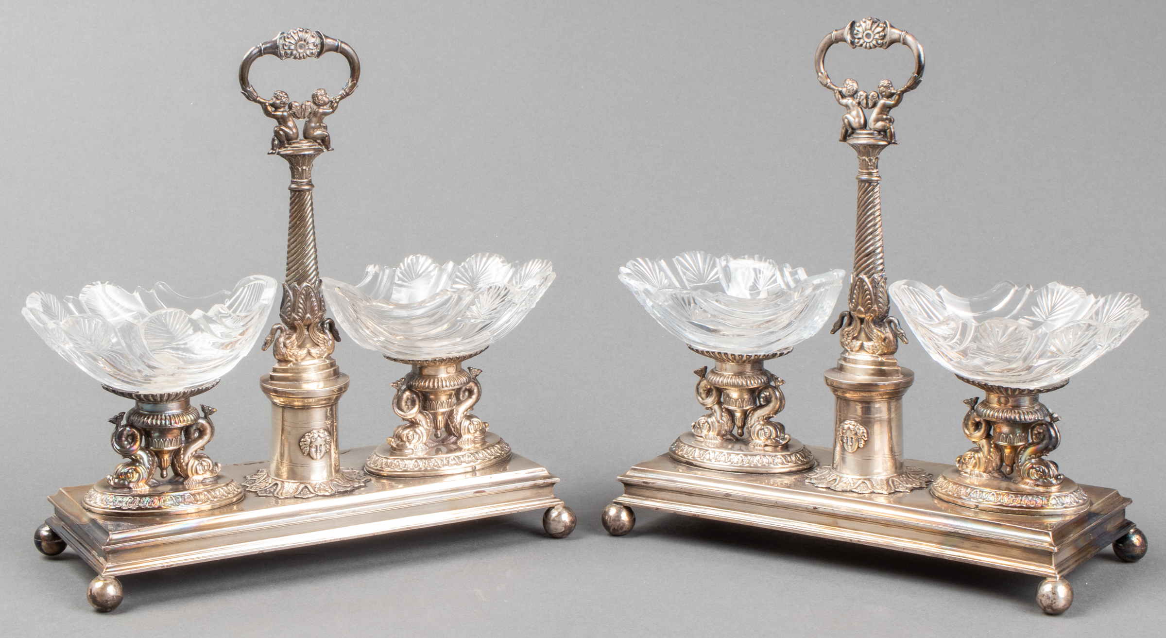 ROCOCO STYLE CANDY DISH STANDS  3c40ab