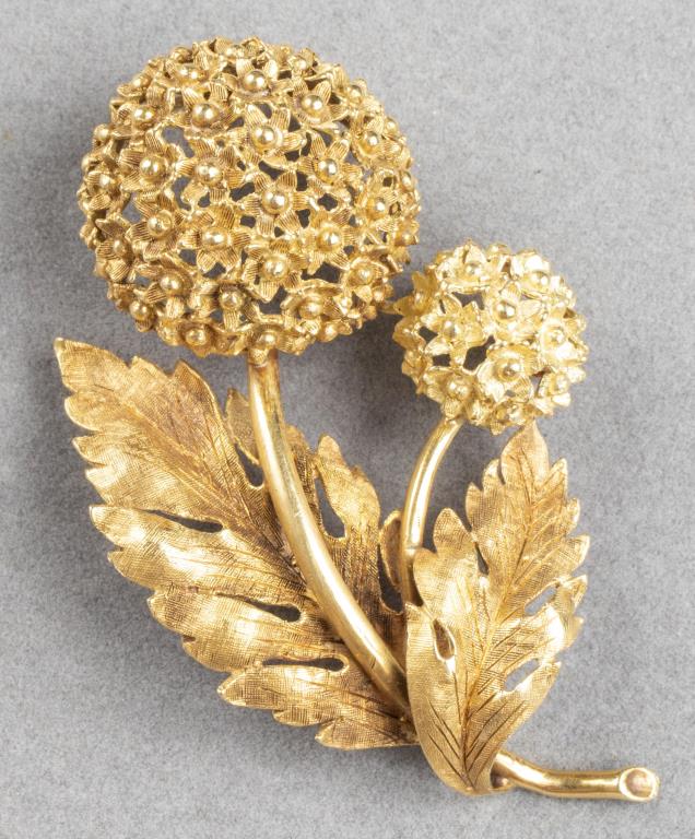 BUCCELLATI STYLE 18K GOLD FLORIFORM