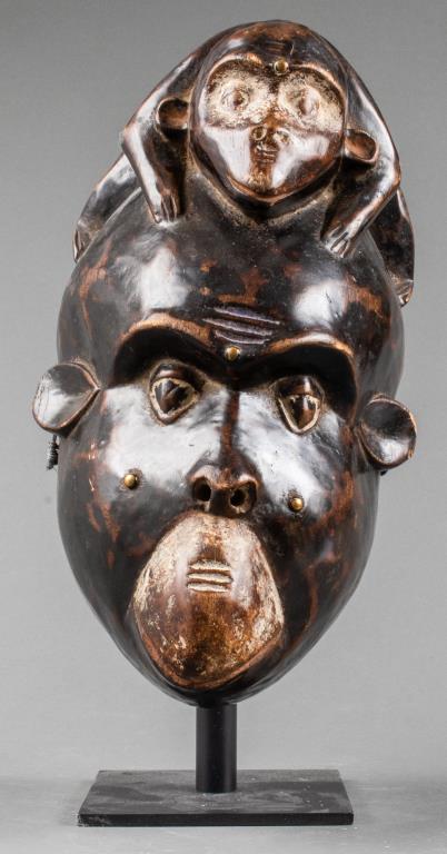 AFRICAN BULU MONKEY MASK, CAMEROON