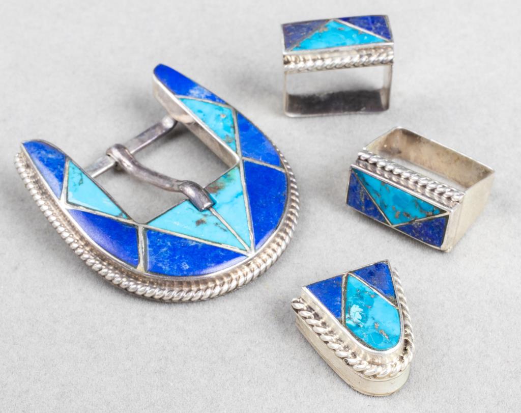 NAVAJO SILVER TURQUOISE LAPIS 3c421a