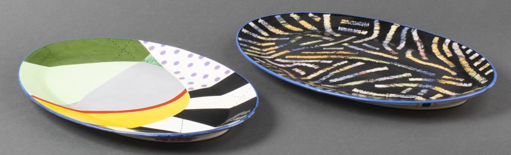 SUSAN ESLICK ART POTTERY OVAL PLATTERS  3c4229