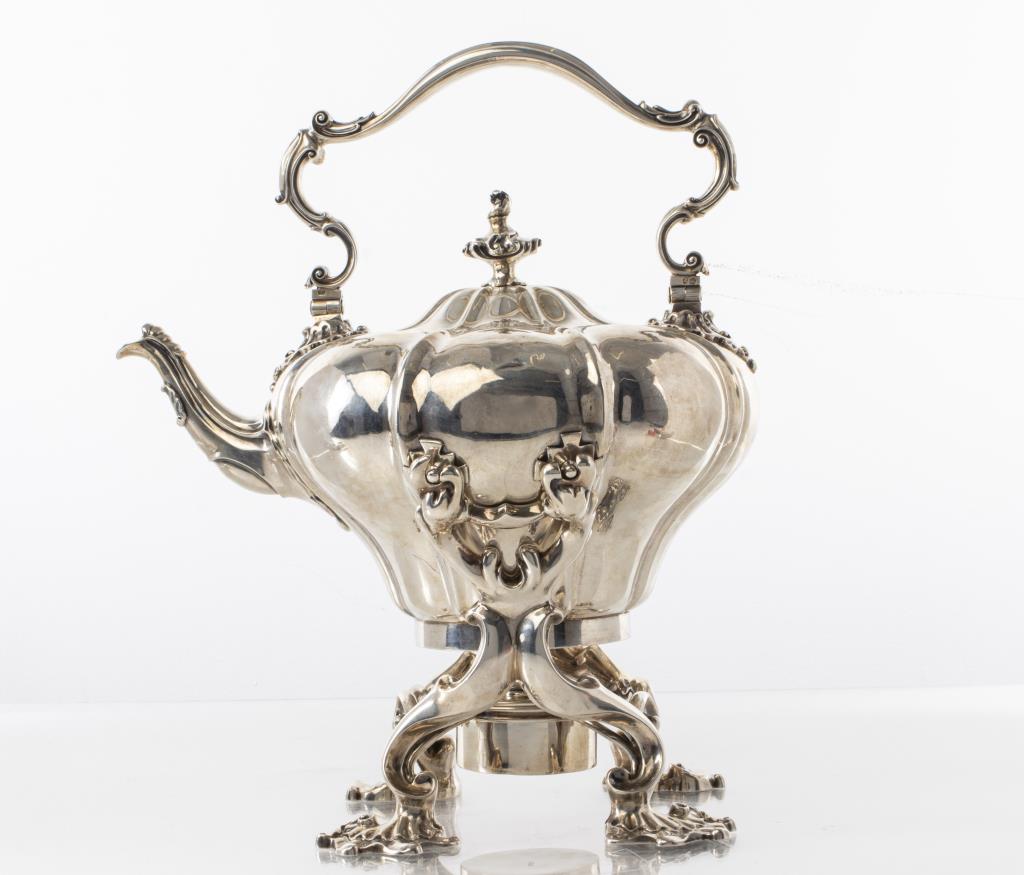 PAUL STORR GEORGE IV SILVER KETTLE ON