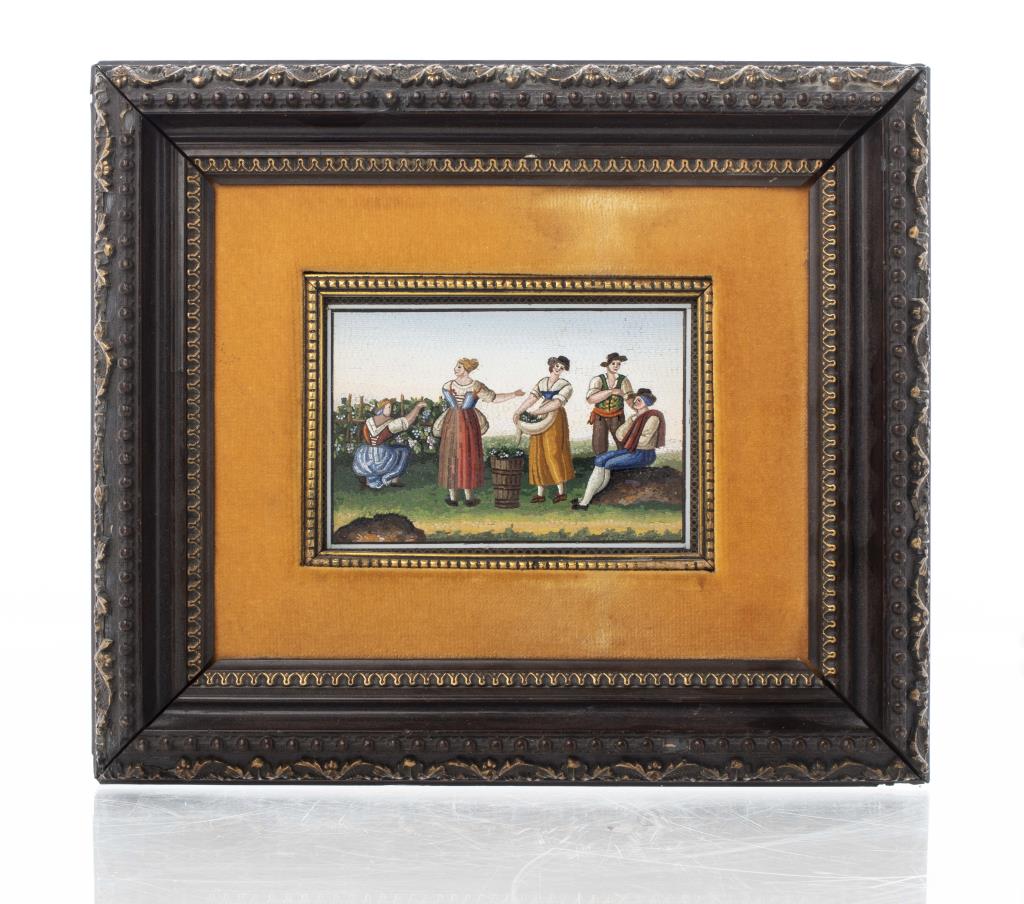 ITALIAN GRAPE PICKERS MICROMOSAIC 3c4296