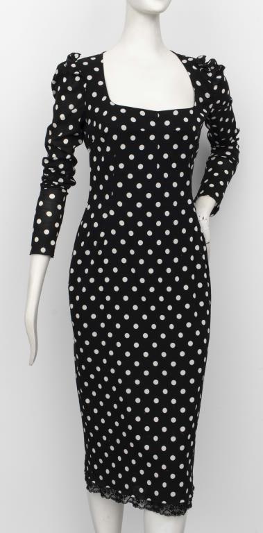 DOLCE & GABBANA BLACK & WHITE POLKA