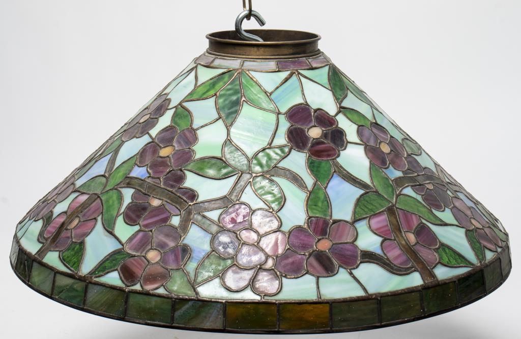 TIFFANY MANNER FLORAL LEADED GLASS 3c436f