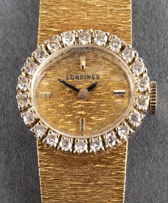 VINTAGE LONGINES 18K GOLD DIAMOND 3c437b