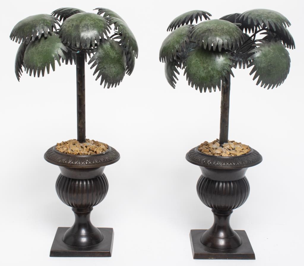 ITALIAN TOLEWARE PALM TREE CANDLE 3c43d3