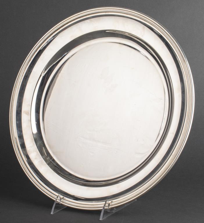 MODERN ITALIAN SILVER TRAY Italian continental