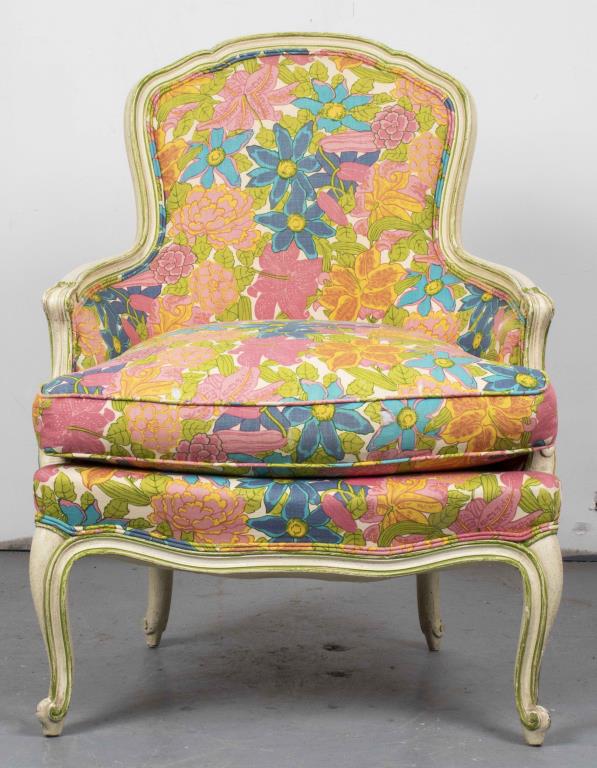MODERN ROCOCO STYLE FLORAL UPHOLSTERED 3c442a