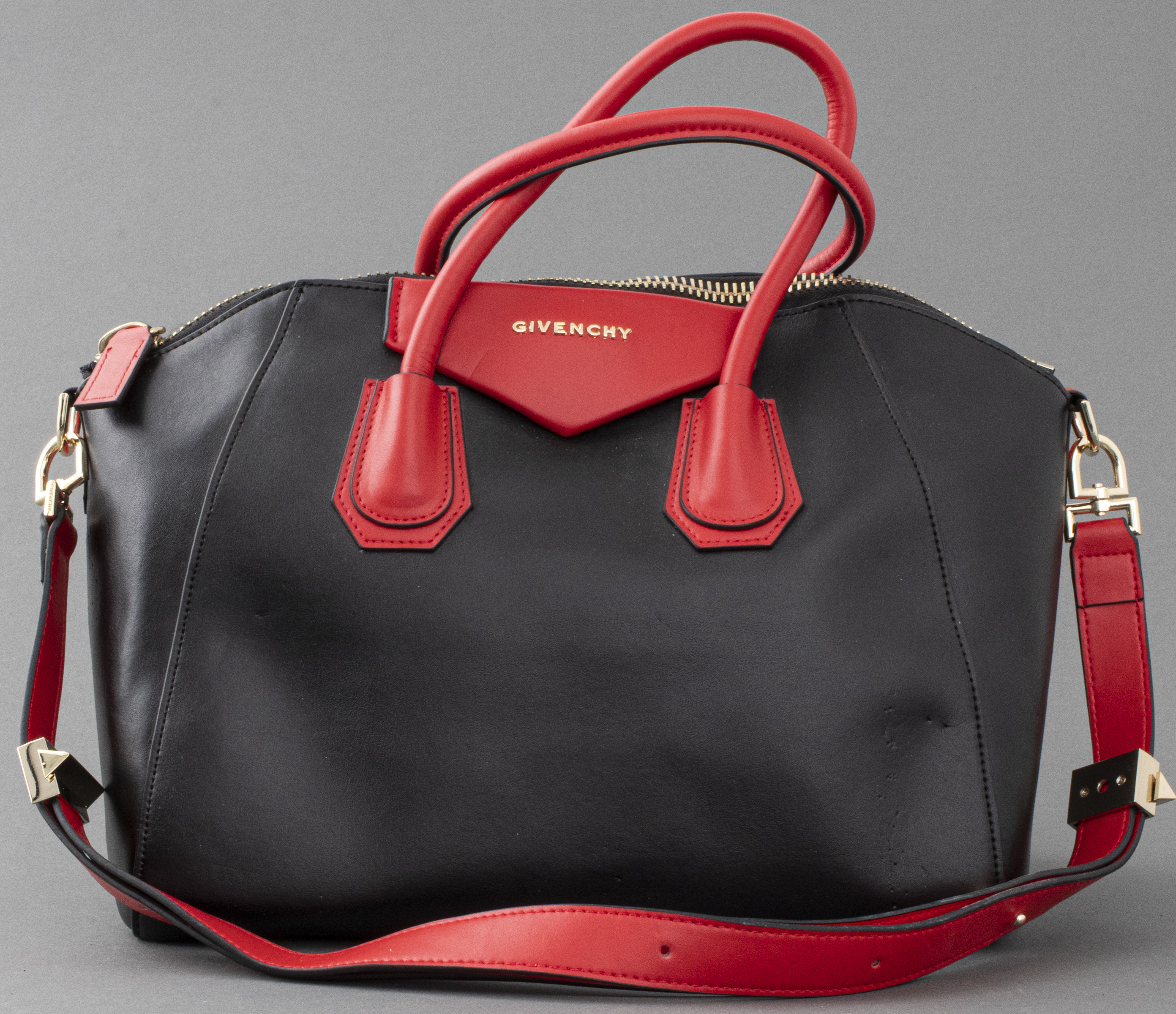 GIVENCHY BLACK AND RED LEATHER