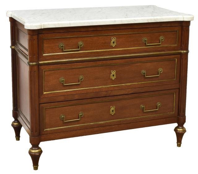 FRENCH LOUIS XVI STYLE MARBLE TOP 3c1eba