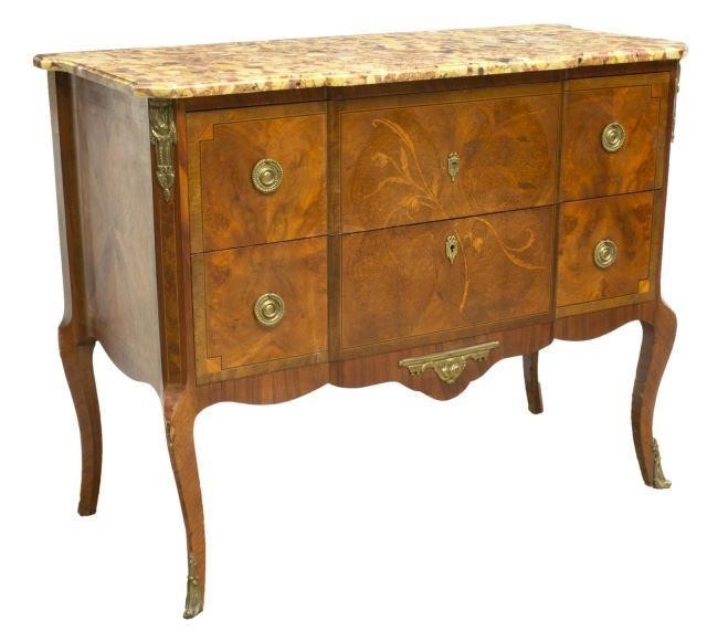 LOUIS XV STYLE MARBLE TOP MARQUETRY 3c1ed6