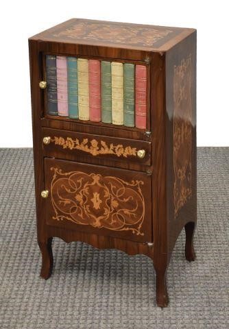 FRENCH FAUX BOOKS MARQUETRY CABINETFrench 3c1eda