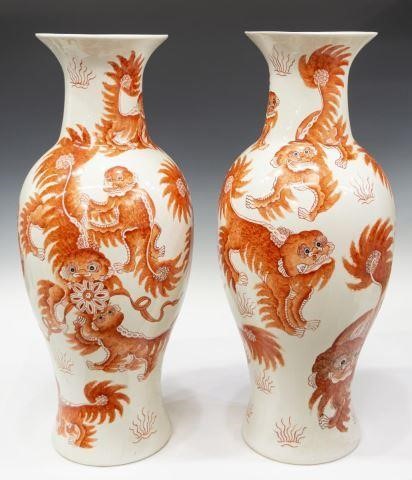  2 CHINESE IRON RED PORCELAIN 3c1ede