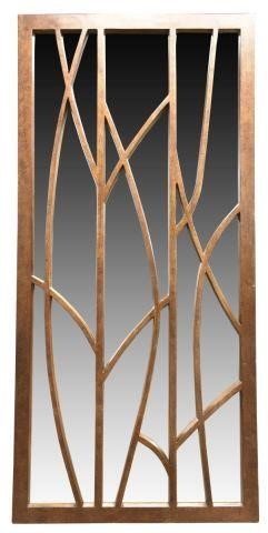 LARGE CONTEMPORARY GILT WALL MIRROR  3c1f10