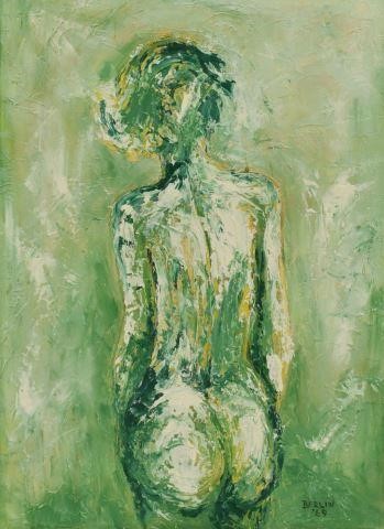 MID CENTURY FEMALE NUDE PAINTING 3c1f1d