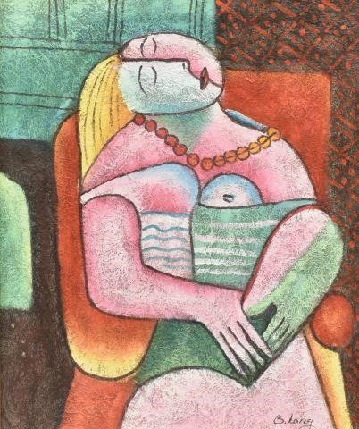 BENJAMIN LONG CUBIST PICASSO STYLE 3c1f20