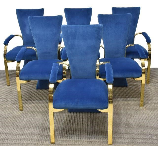  6 HOLLYWOOD REGENCY STYLE CHAIRS  3c1f37