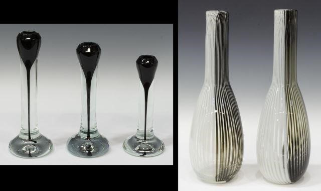  5 MURANO ART GLASS VASES STUDIO 3c1f4f