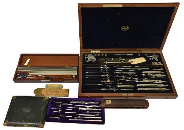 (LOT) CASED DRAFTING TOOLS, COMPASS