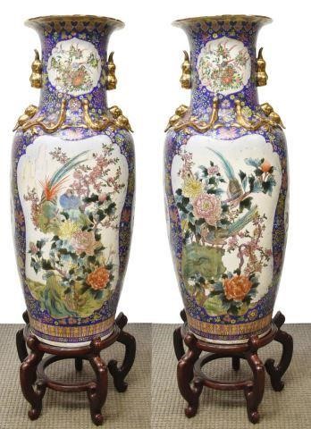 (2) LARGE CHINESE PORCELAIN FLOOR