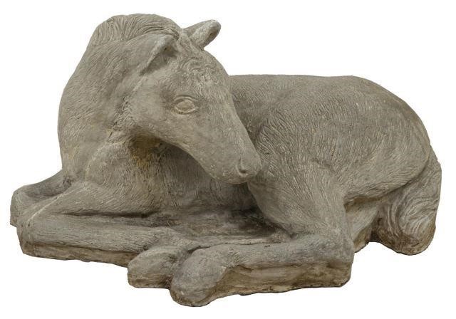 CAST CONCRETE GARDEN STATUE RECLINING 3c2029