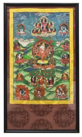 FRAMED TIBETAN GANESHA MANDALA 3c2053