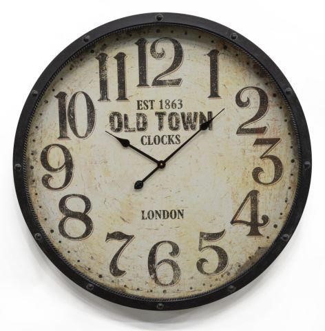 DECORATIVE OLD TOWN WALL CLOCK,