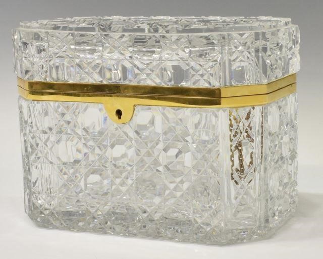 FRENCH BACCARAT CUT CRYSTAL CASKET