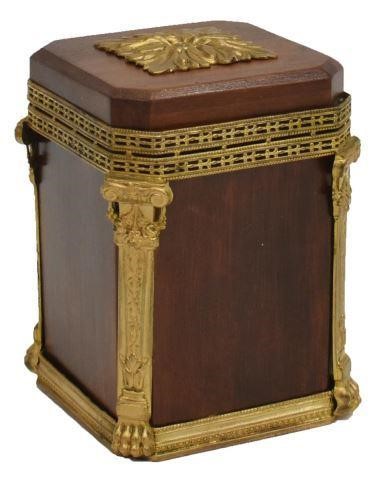 FRENCH GILT METAL MOUNTED MAHOGANY