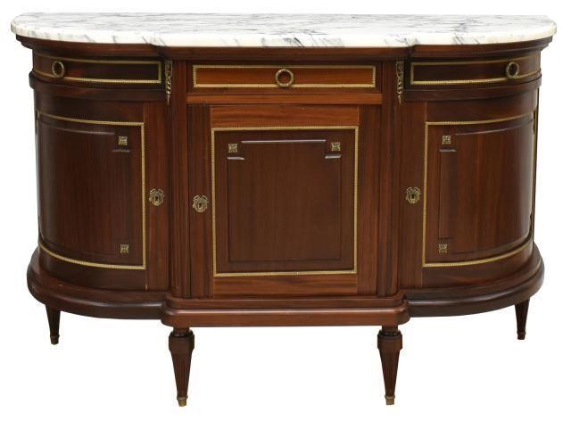 LOUIS XVI STYLE MARBLE TOP MAHOGANY 3c2150