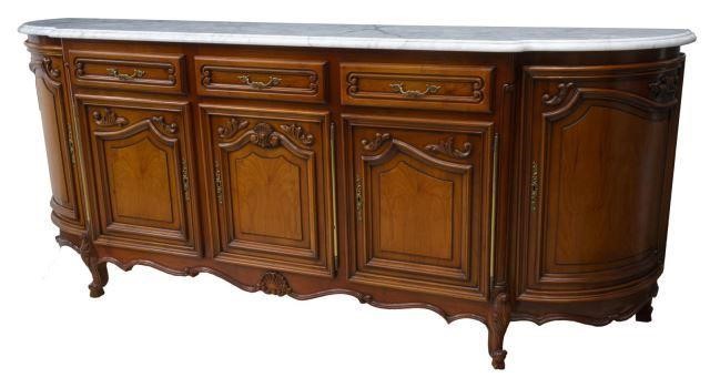 LARGE FRENCH LOUIS XV STYLE MARBLE-TOP