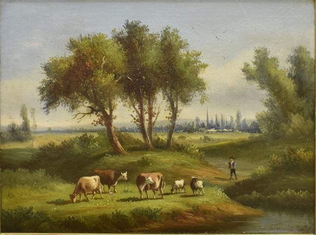 LANDSCAPE WITH CATTLE PAINTING 3c2164