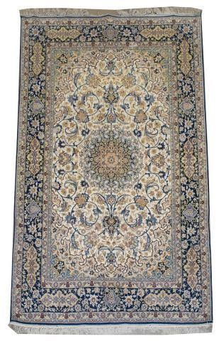 HAND-TIED PERSIAN ISFAHAN RUG,