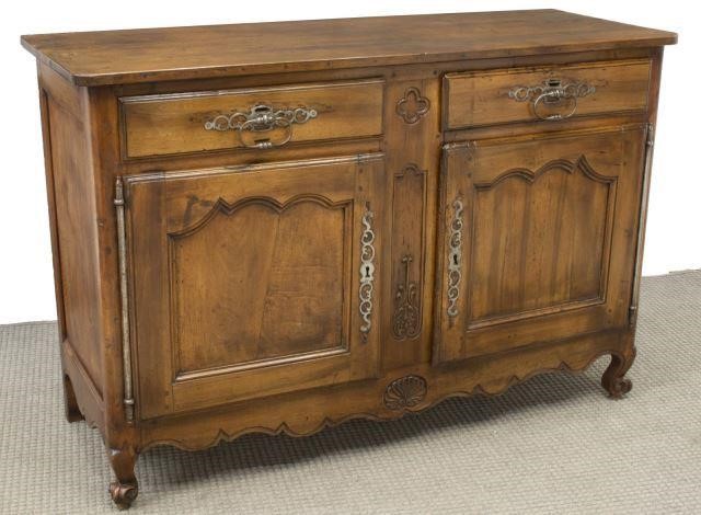 FRENCH LOUIS XV STYLE WALNUT SIDEBOARD,