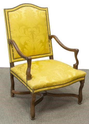 FRENCH LOUIS XIV STYLE WALNUT FAUTEUILFrench 3c2194