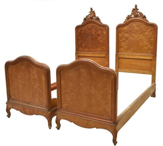 (2) ITALIAN LOUIS XV STYLE BEDS,