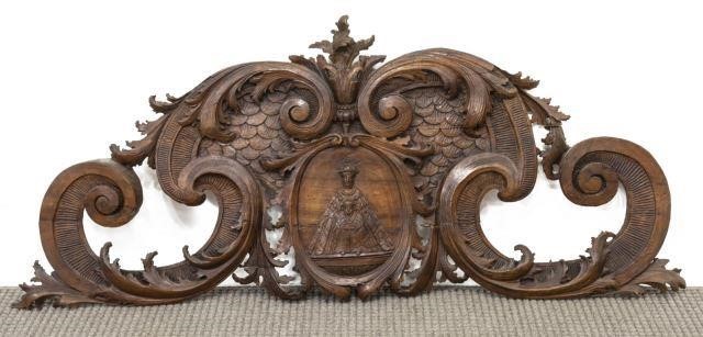 FRENCH RELIGIOUS CARVED ARCHITECTURAL