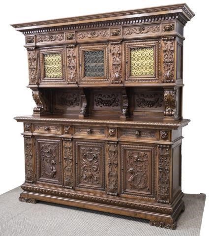 ITALIAN RENAISSANCE REVIVAL WALNUT SIDEBOARDItalian