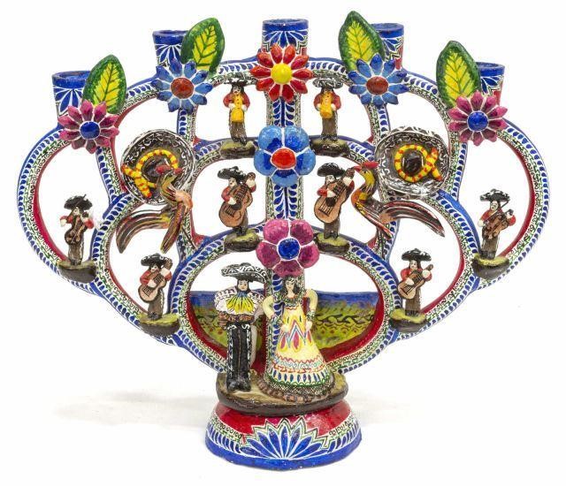 HAND PAINTED EARTHENWARE TREE OF 3c221a