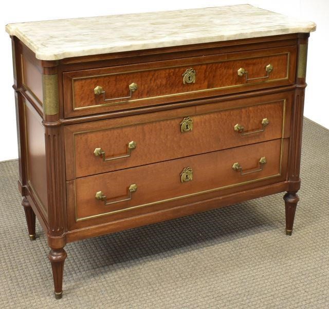 FRENCH LOUIS XVI STYLE MARBLE TOP 3c223d