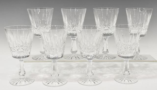 (8) WATERFORD 'LISMORE' CUT CRYSTAL