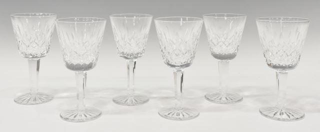 (6) WATERFORD LISMORE CUT CRYSTAL