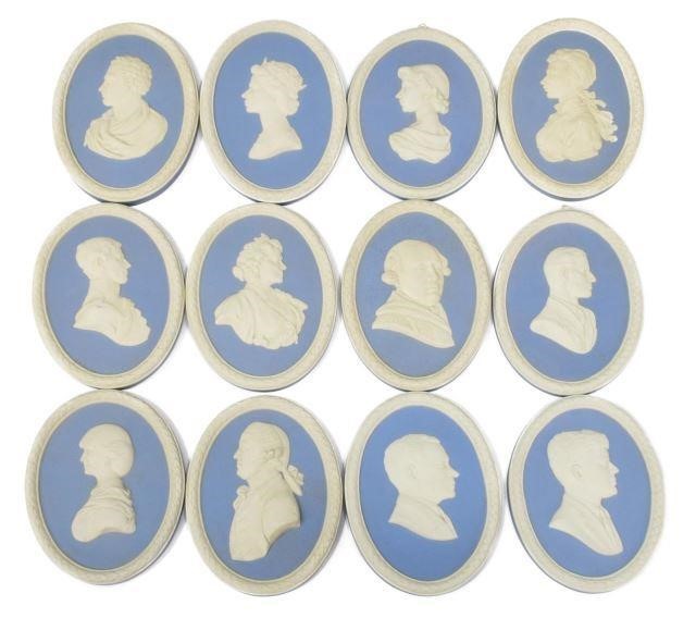 (12) WEDGWOOD JASPERWARE PORTRAIT MEDALLIONS(lot