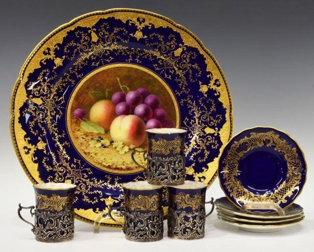 (9) COALPORT CHARGER & STERLING